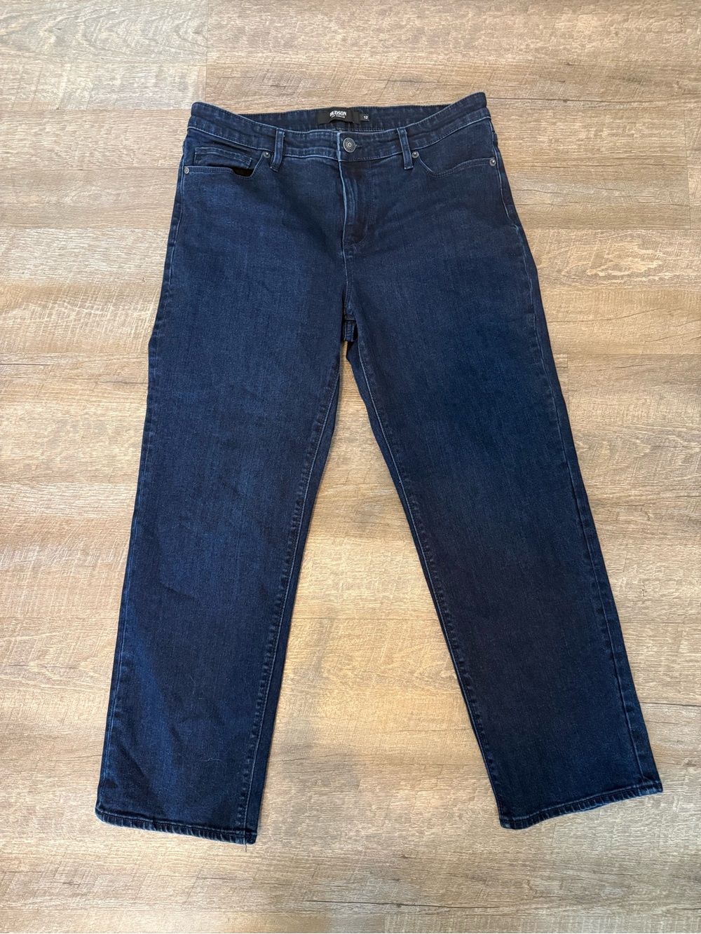 Hudson Jeans Dark Blue Mid-Rise Straight Leg